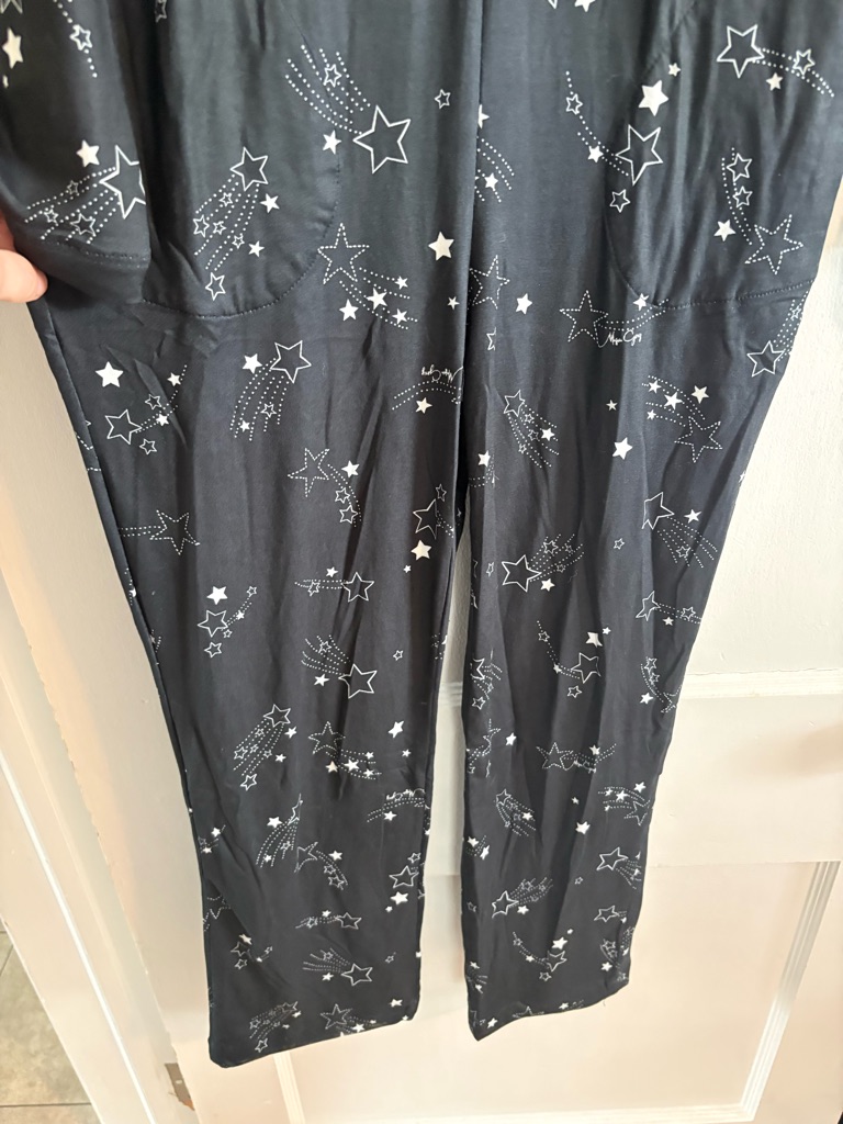 Nwt Masongrey Women's Sleep Onesie Black And White With Stars Size Small — image 5 of 6